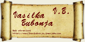 Vasilka Bubonja vizit kartica